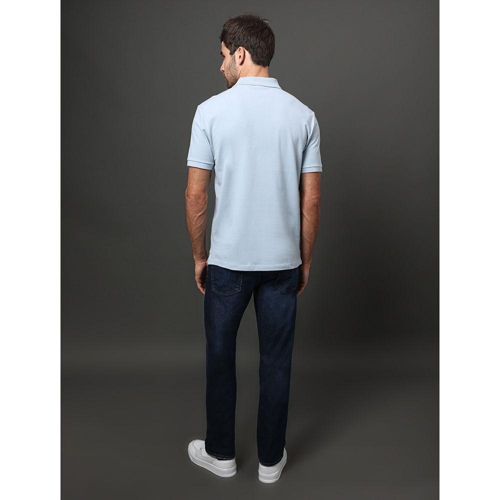 Polo Masculina Regular Sem Friso Calvin Klein - Azul Claro - 2