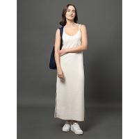 Vestido Feminino Midi Linho Calvin Klein Jeans - Off White - 3