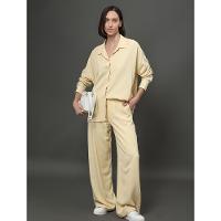 Camisa Feminina Linho Misto Calvin Klein Jeans - Amarelo Manteiga - 5