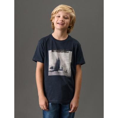 Camiseta Menino No Boundaries Calvin Klein Jeans - Marinho