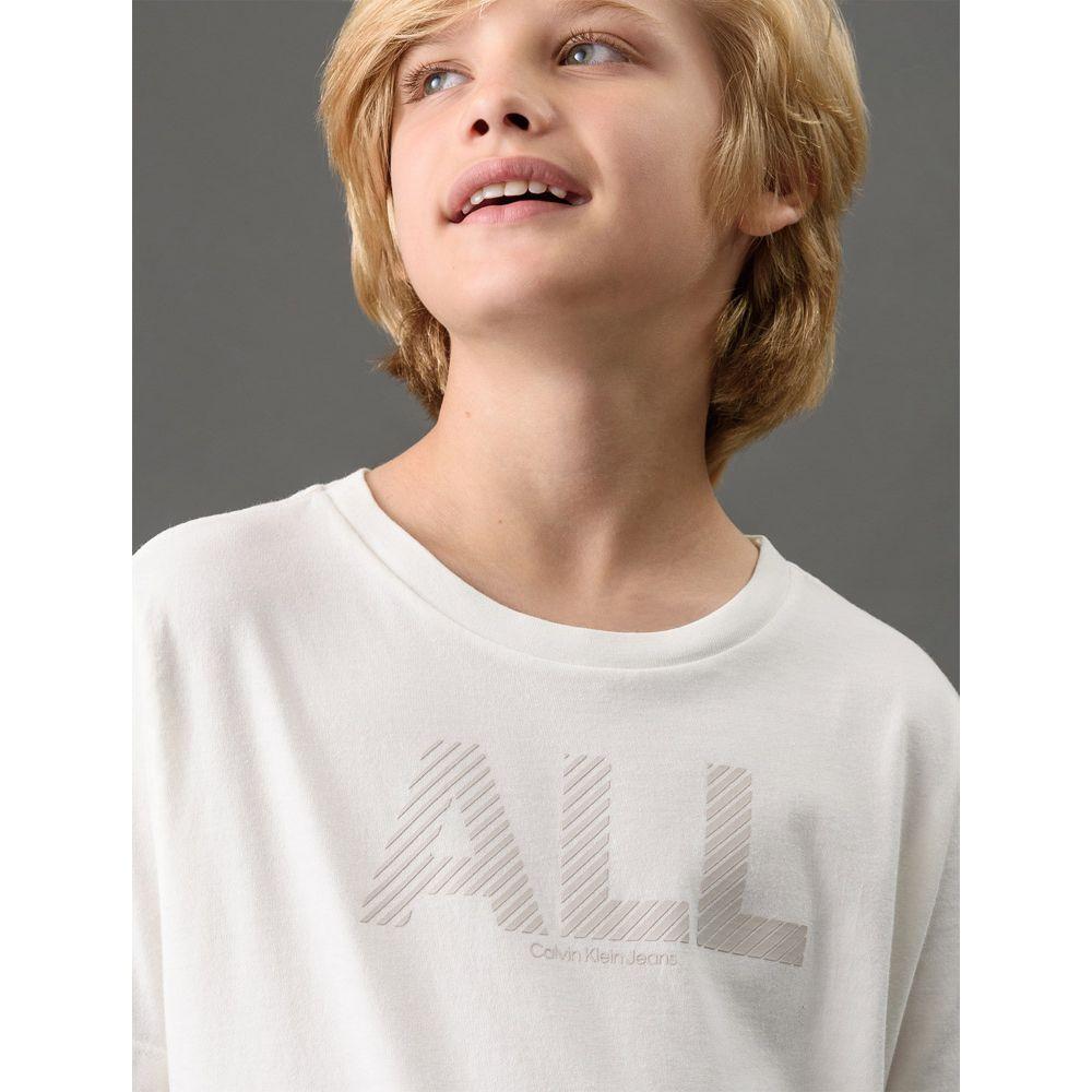 Camiseta Menino All Calvin Klein Jeans - Off White - 4