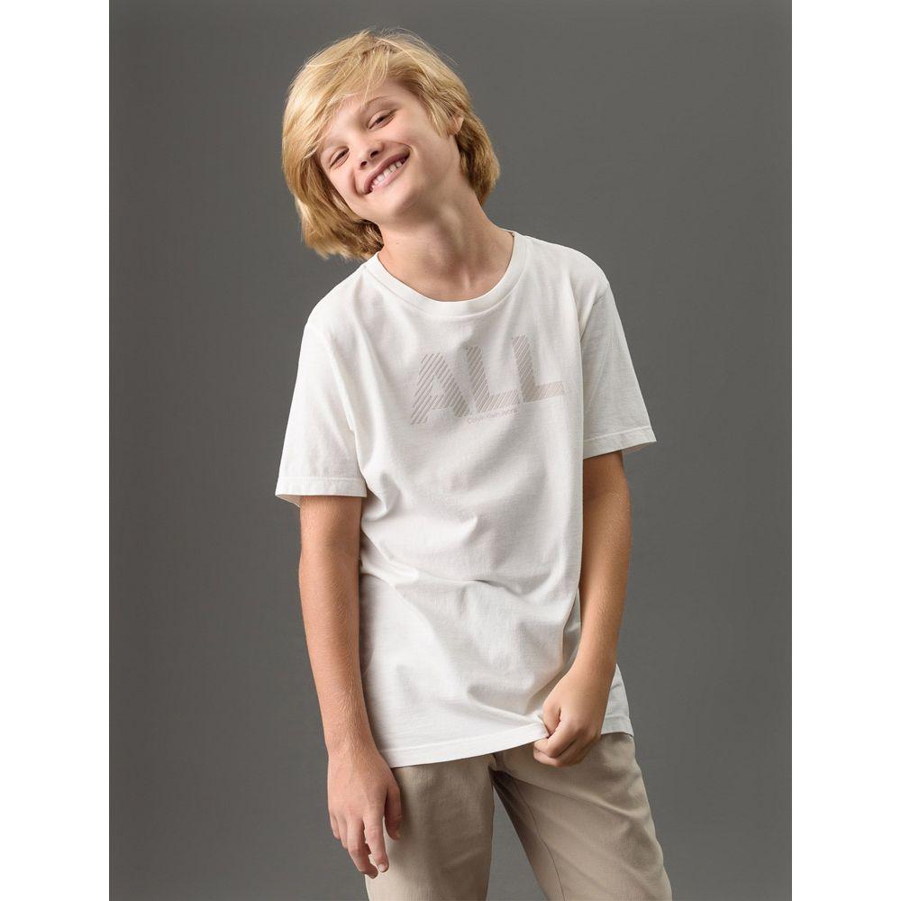 Camiseta Menino All Calvin Klein Jeans - Off White - 5