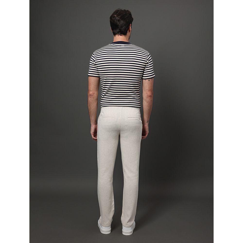 Calça Masculina Elástico Linen Calvin Klein - Off White - 2
