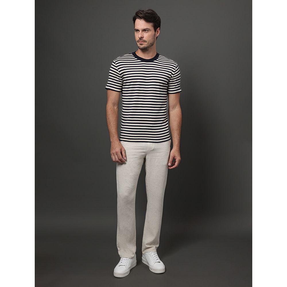 Calça Masculina Elástico Linen Calvin Klein - Off White - 3