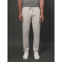 Calça Masculina Elástico Linen Calvin Klein - Off White - 1