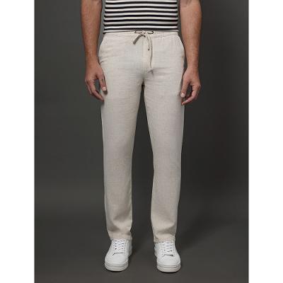 Calça Masculina Elástico Linen Calvin Klein - Off White