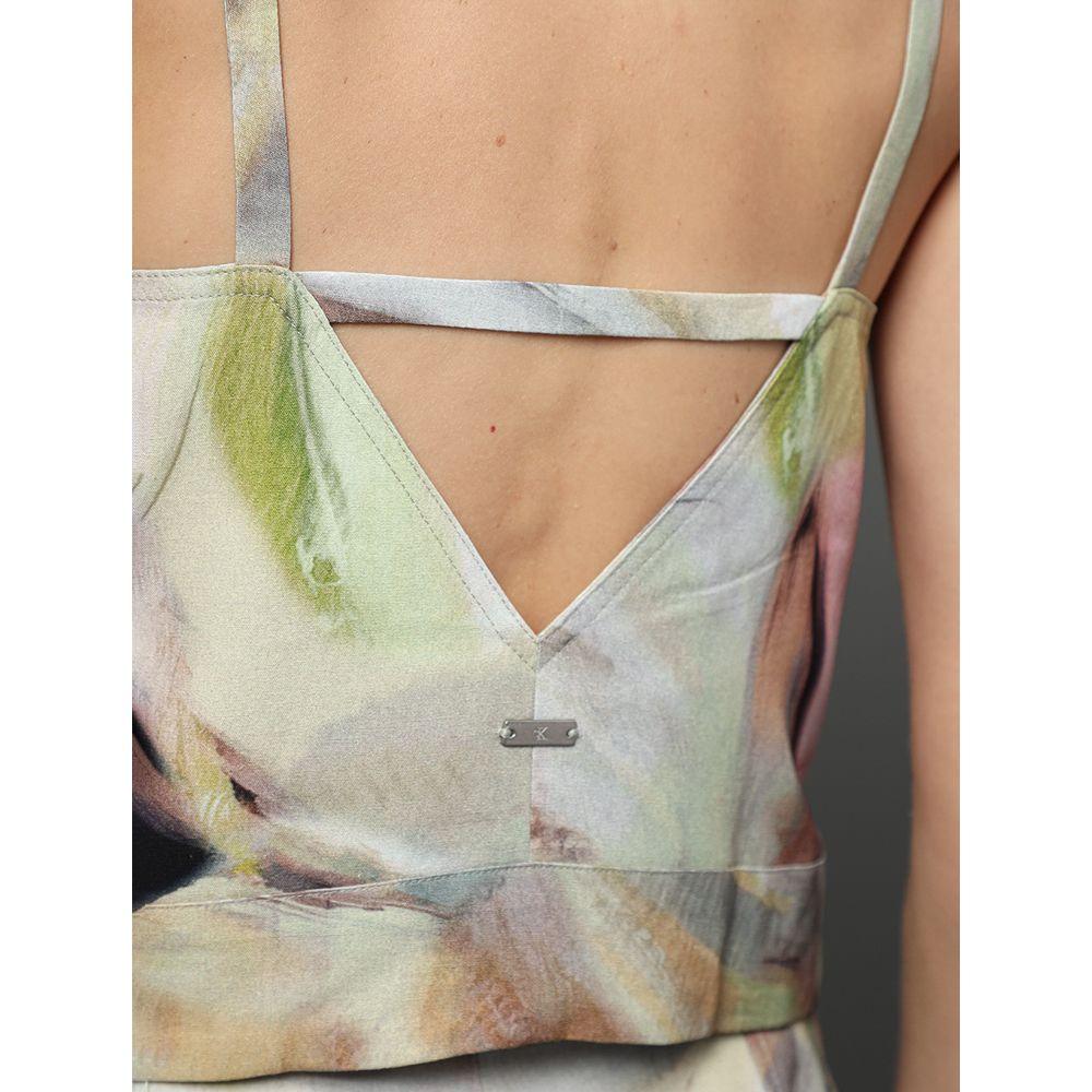 Top Feminino Cropped Linho Misto Calvin Klein Jeans - Amarelo Manteiga - 3