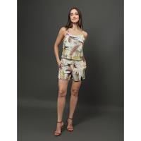 Top Feminino Cropped Linho Misto Calvin Klein Jeans - Amarelo Manteiga - 4