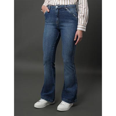 Calça Jeans Feminina Flare Bolso Faca Calvin Klein Jeans - Marinho