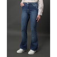 Calça Jeans Feminina Flare Bolso Faca Calvin Klein Jeans - Marinho - 1