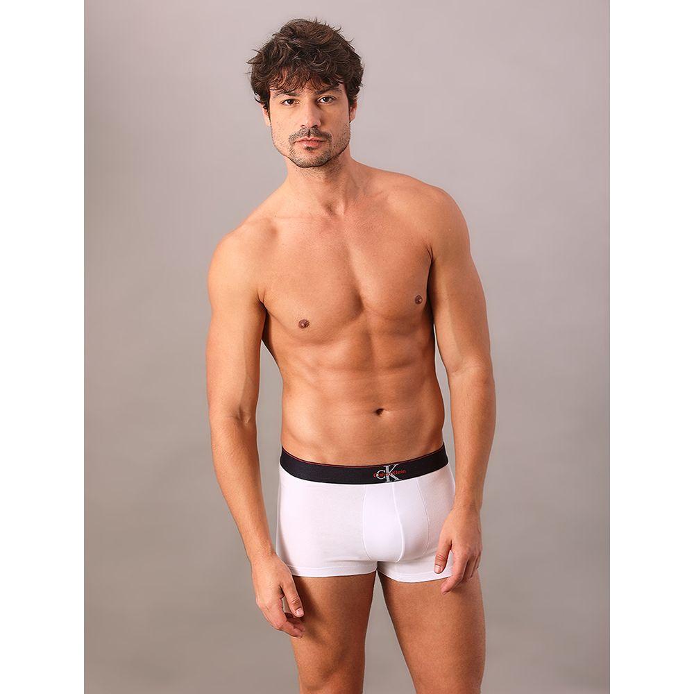 Cueca Low Rise Trunk Cotton Monogram Calvin Klein Underwear - Branco 2 - 2
