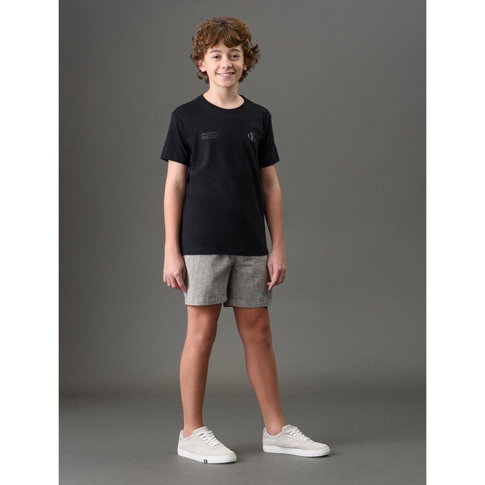 Camiseta Menino Est. 1978 Calvin Klein Jeans - Preto - 3