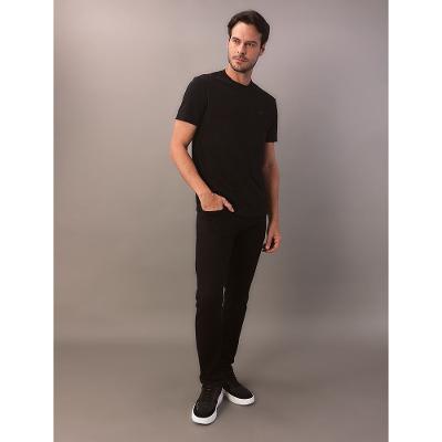 Camiseta Masculina Piquet Patch Borracha Calvin Klein - Preto