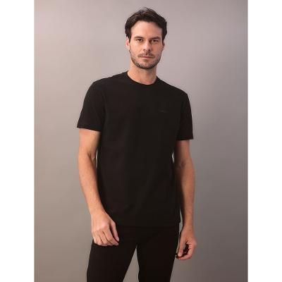 Camiseta Masculina Piquet Patch Borracha Calvin Klein - Preto