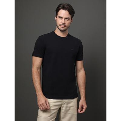 Camiseta Masculina Piquet Patch Borracha Calvin Klein - Preto
