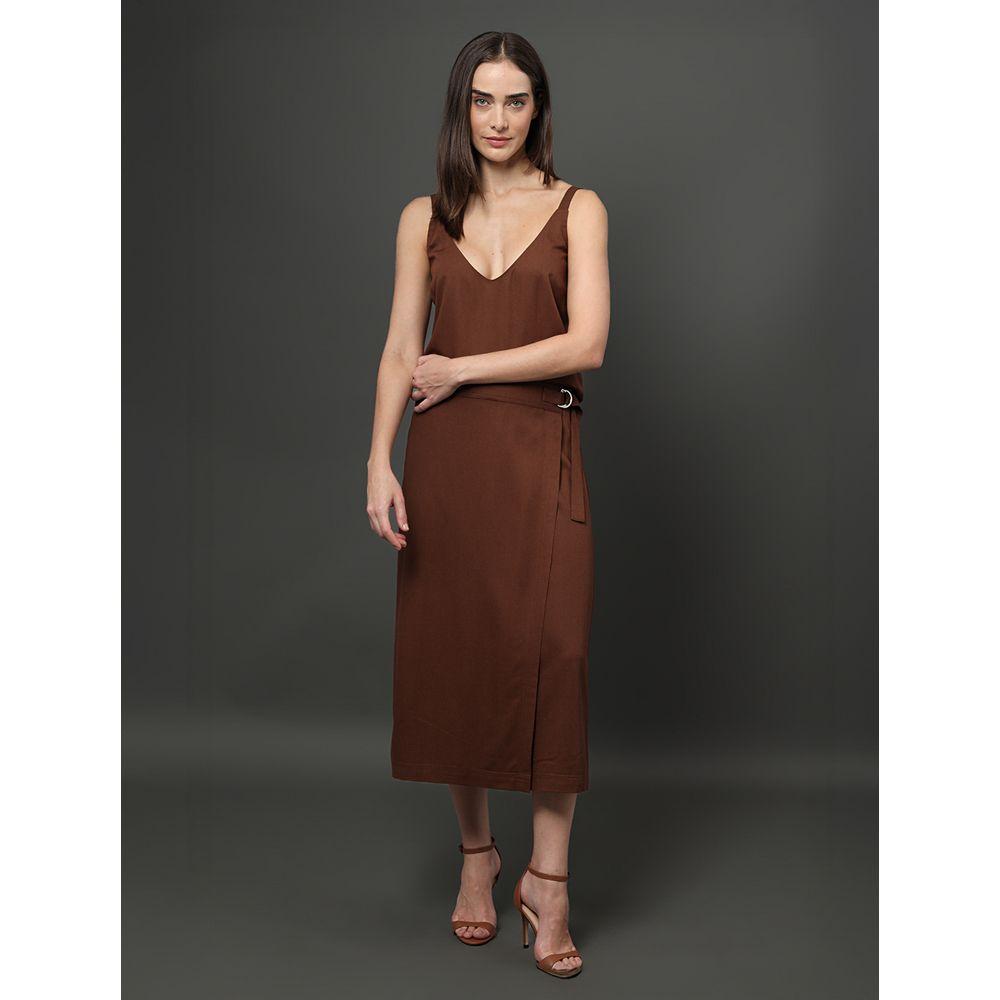 Top Feminino Meia Argola Calvin Klein Jeans - Marrom - 2