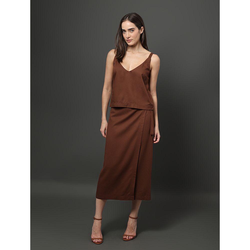 Top Feminino Meia Argola Calvin Klein Jeans - Marrom - 5