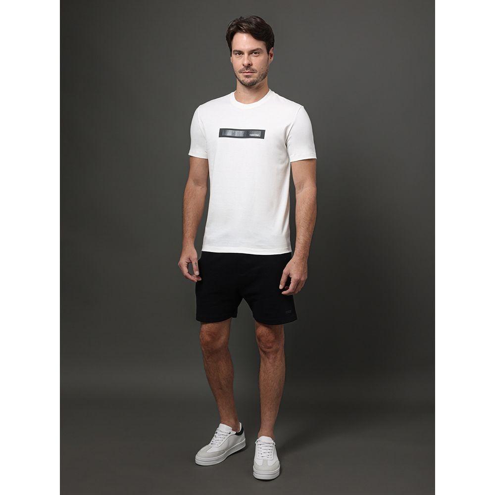 Camiseta Masculina Stripe Logo Gel Calvin Klein - Off White - 3
