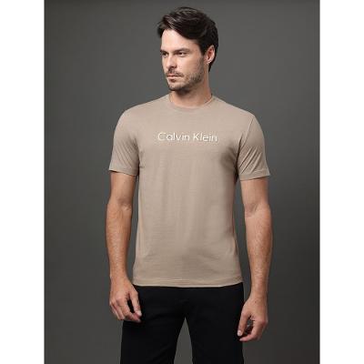 Camiseta Masculina Embossed Color Calvin Klein - Caqui Medio