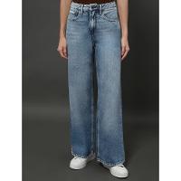 Calça Jeans Feminina Wide Leg 5 Pockets Calvin Klein Jeans - Azul Claro - 1