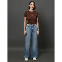 Calça Jeans Feminina Wide Leg 5 Pockets Calvin Klein Jeans - Azul Claro - 3