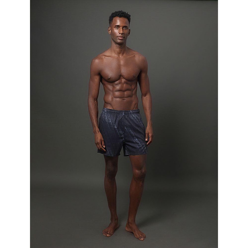 Shorts D'Água Masculino Elástico Monogram Calvin Klein Swimwear - Preto - 3