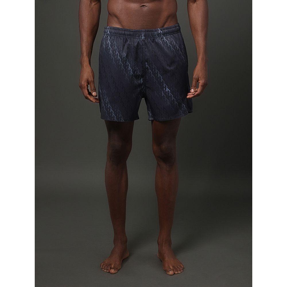 Shorts D'Água Masculino Elástico Monogram Calvin Klein Swimwear - Preto - 1