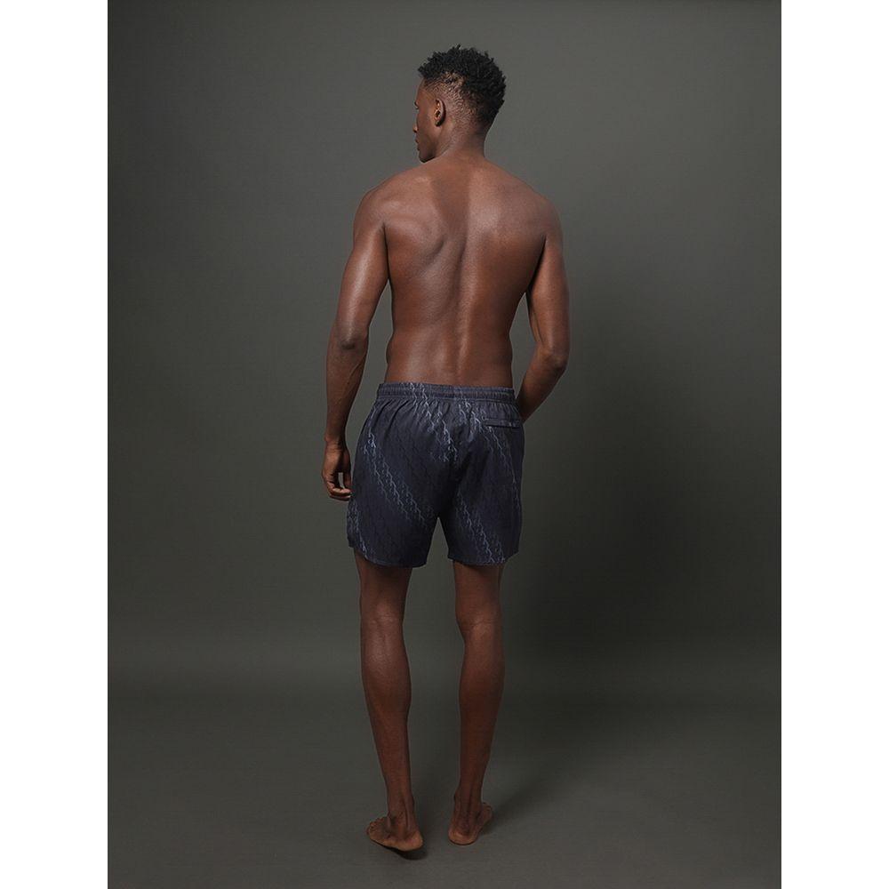 Shorts D'Água Masculino Elástico Monogram Calvin Klein Swimwear - Preto - 2