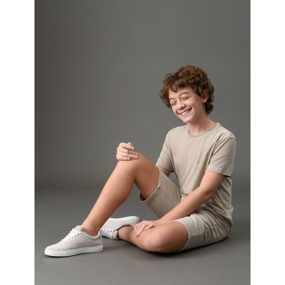 Camiseta Menino Monogram Pigmento Calvin Klein Jeans - Caqui Claro - 5