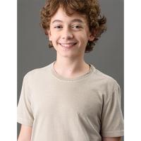 Camiseta Menino Monogram Pigmento Calvin Klein Jeans - Caqui Claro