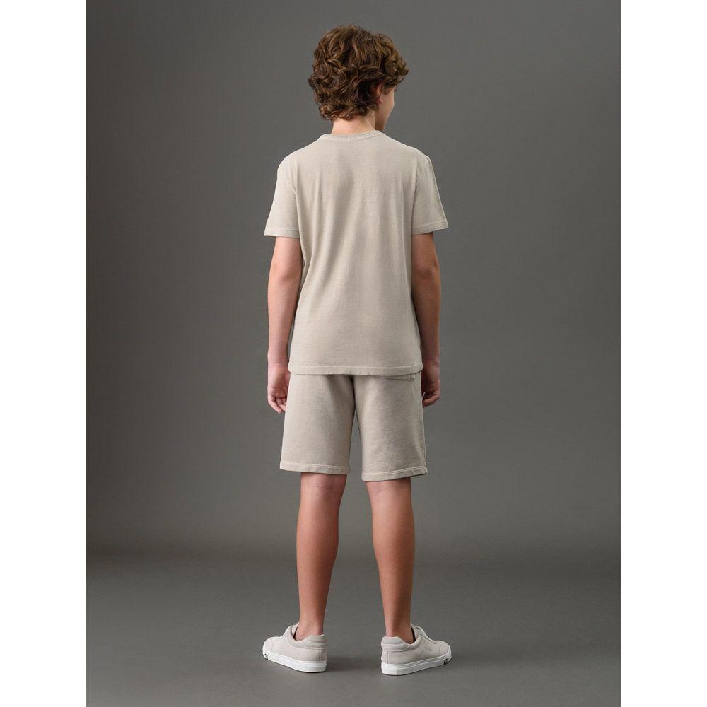 Camiseta Menino Monogram Pigmento Calvin Klein Jeans - Caqui Claro - 2