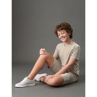 Camiseta Menino Monogram Pigmento Calvin Klein Jeans - Caqui Claro - 5