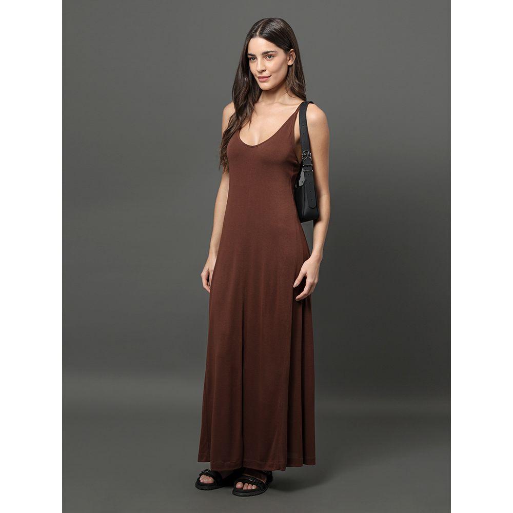 Vestido Feminino Malha Tricot Calvin Klein Jeans - Marrom - 3