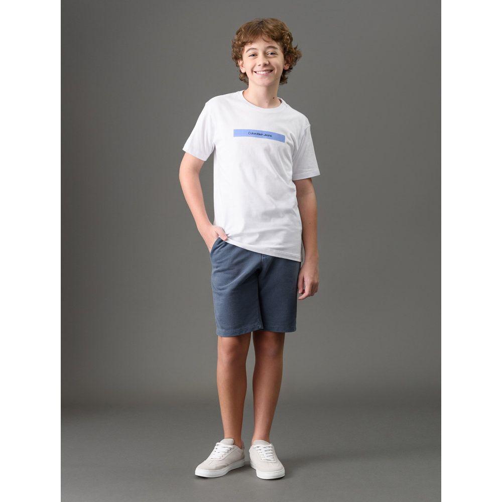 Camiseta Menino Logo Sport Calvin Klein Jeans - Branco - 3