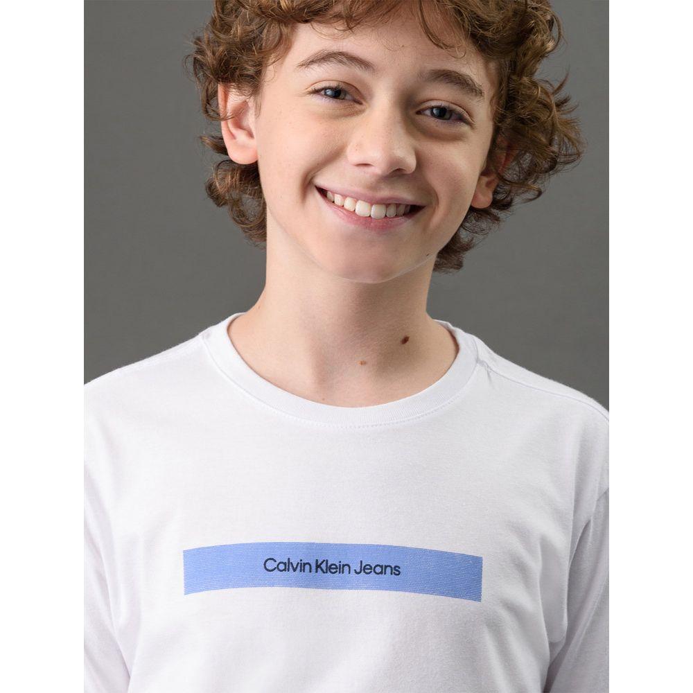 Camiseta Menino Logo Sport Calvin Klein Jeans - Branco - 4