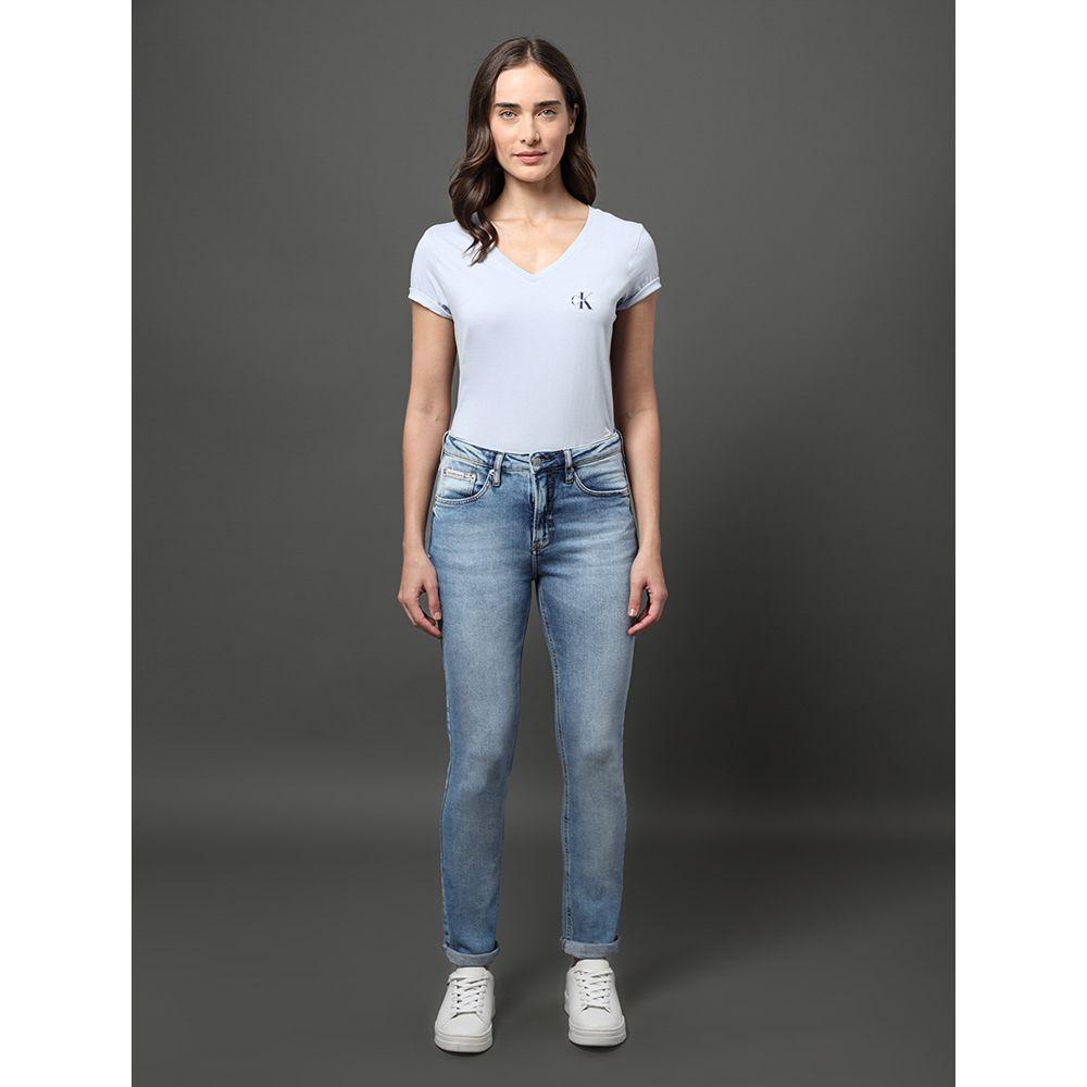 Calça Jeans Feminina New Skinny 5 Pockets Calvin Klein Jeans - Azul Médio - 3