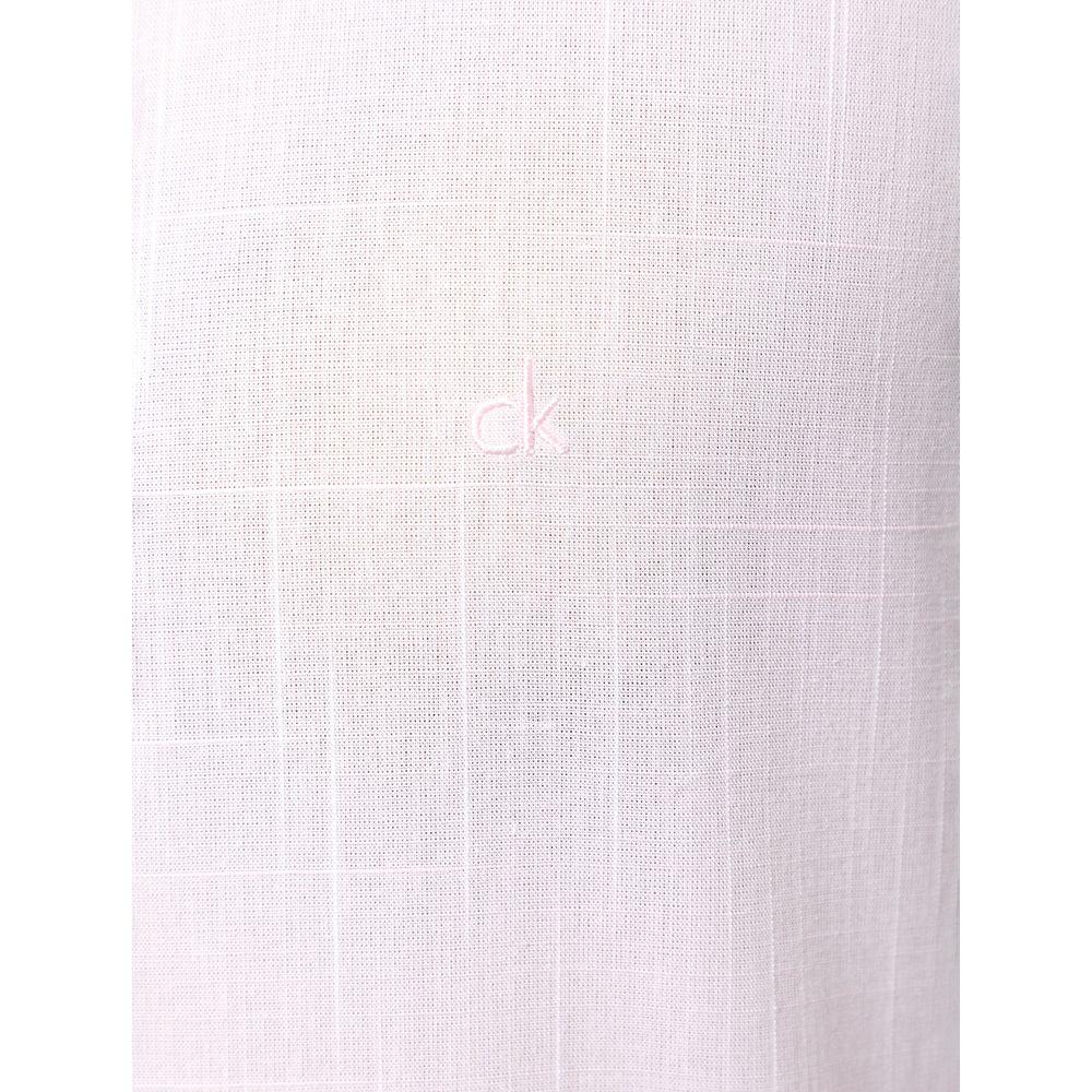 Camisa Masculina Slim Algodão Calvin Klein - Rosa Claro - 4