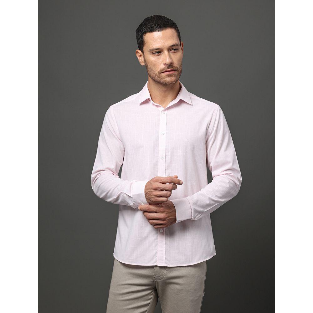 Camisa Masculina Slim Algodão Calvin Klein - Rosa Claro - 5