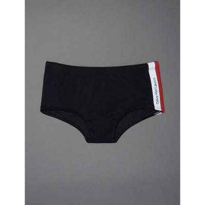 Sunga Menino Trunk Faixa Bicolor Calvin Klein Swimwear - Preto
