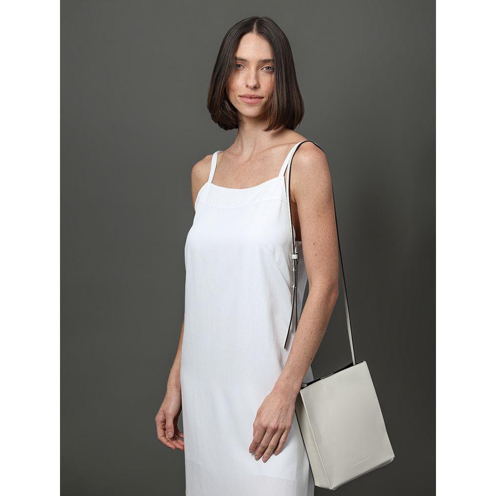 Vestido Feminino Linho Misto Calvin Klein Jeans - Branco - 5