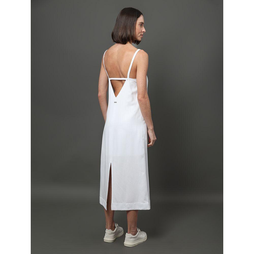 Vestido Feminino Linho Misto Calvin Klein Jeans - Branco - 2