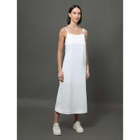 Vestido Feminino Linho Misto Calvin Klein Jeans - Branco - 1