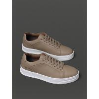 Tênis Masculino Couro Calvin Klein - Caqui Claro - 2