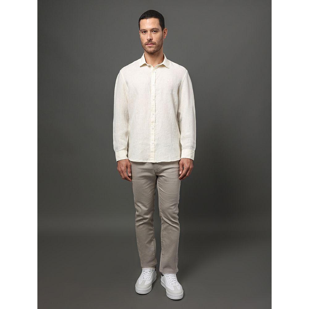 Camisa Masculina Cannes Linen Calvin Klein - Amarelo Manteiga - 3