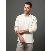 Camisa Masculina Cannes Linen Calvin Klein - Amarelo Manteiga - 5