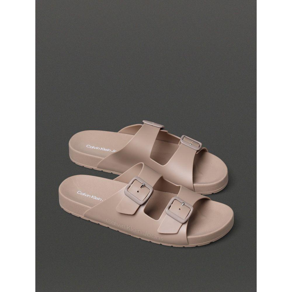 Chinelo Masculino Slide Duas Fivelas Calvin Klein Jeans - Caqui Medio - 2