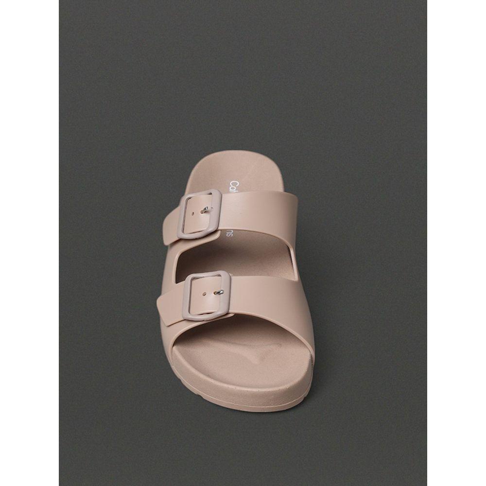 Chinelo Masculino Slide Duas Fivelas Calvin Klein Jeans - Caqui Medio - 4