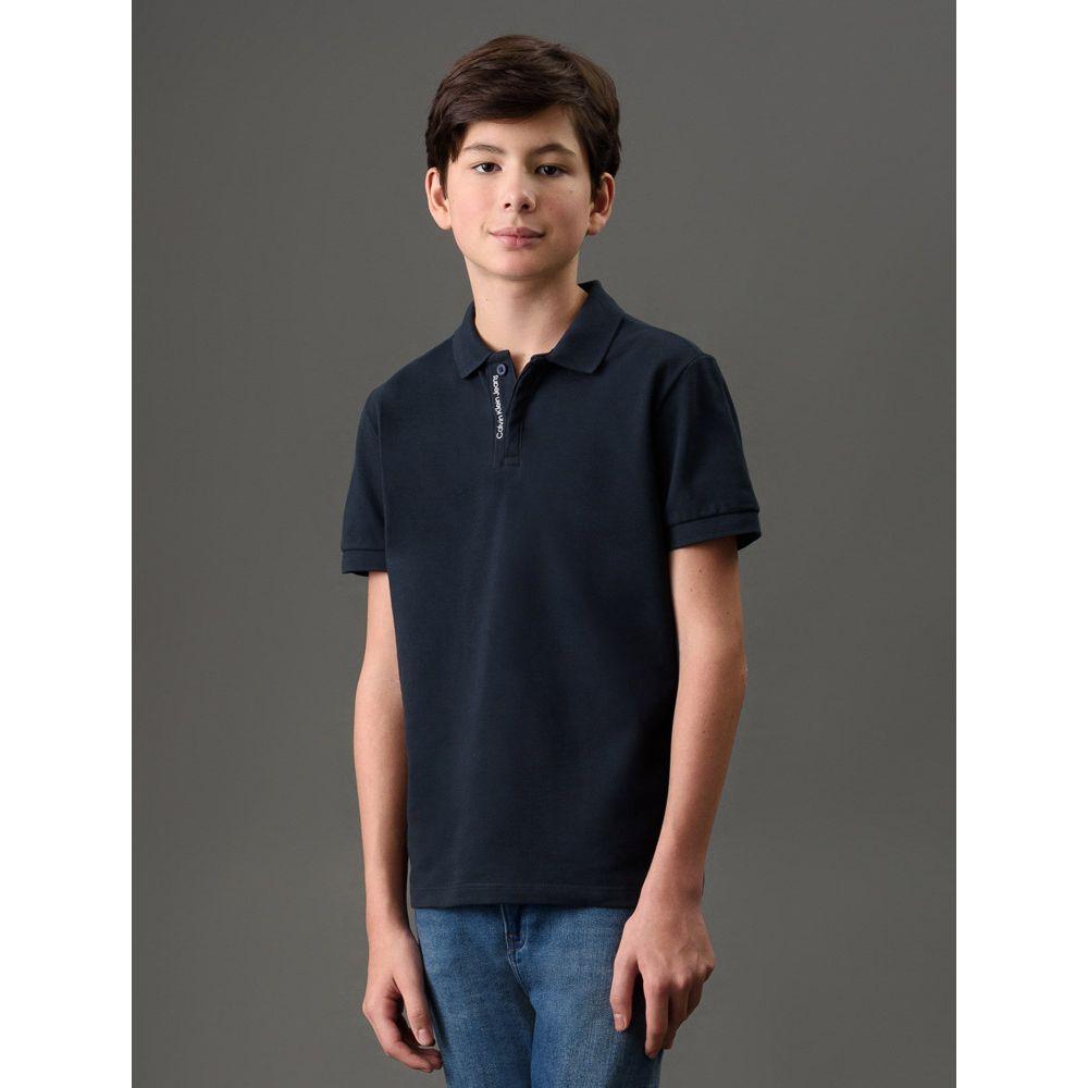 Polo Menino Peitilho Cadarço Calvin Klein Jeans - Marinho - 1