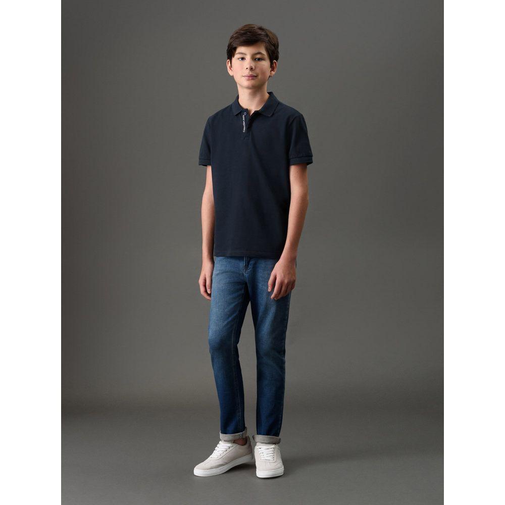 Polo Menino Peitilho Cadarço Calvin Klein Jeans - Marinho - 3