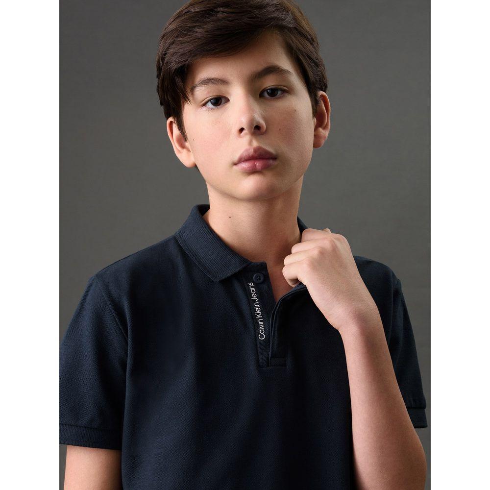 Polo Menino Peitilho Cadarço Calvin Klein Jeans - Marinho - 4
